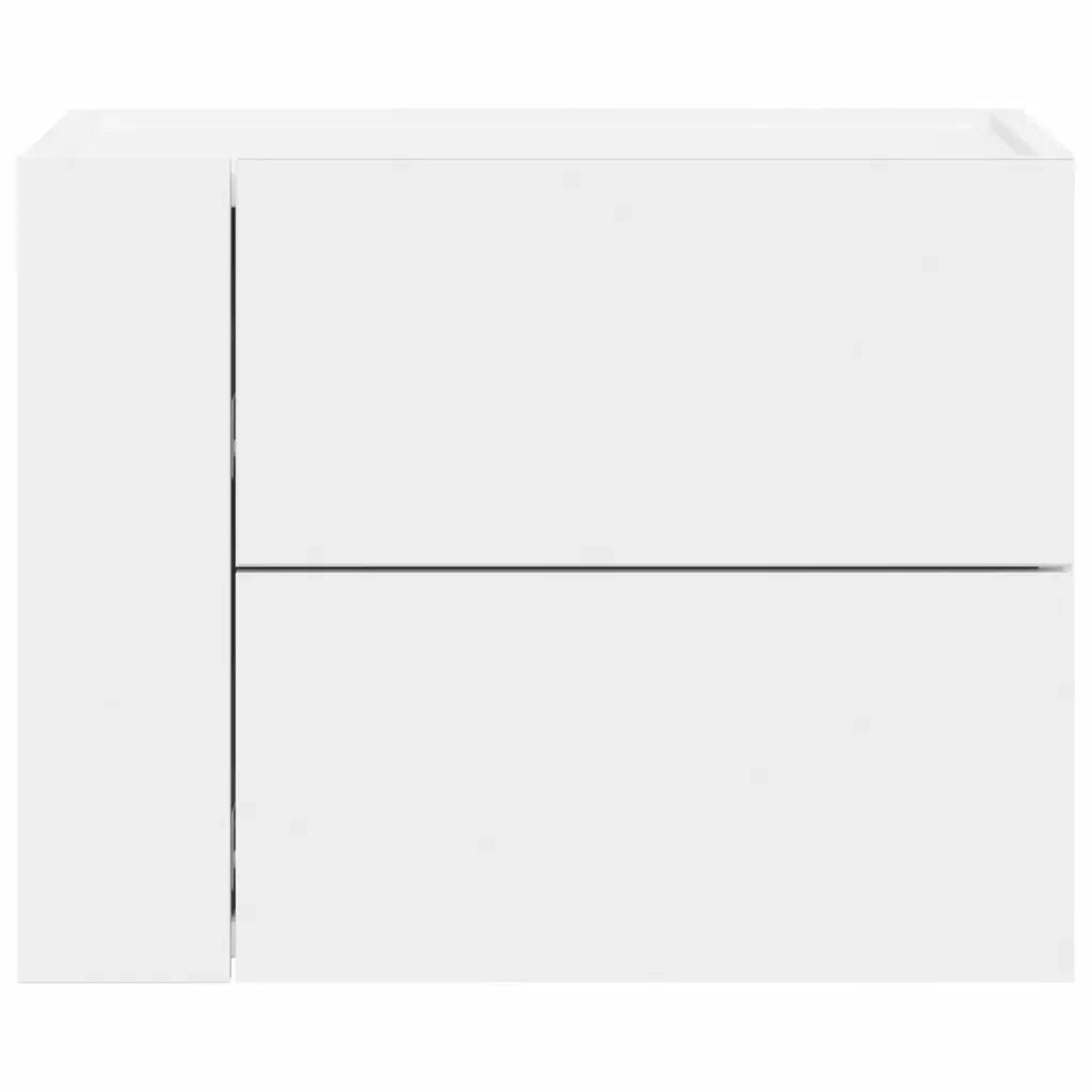 Comodini a Muro 2 pz Bianchi 45x30x35 cm