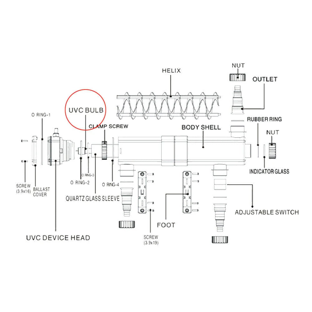Sterilizzatore per lampada UV da 36 watt Tubo UV-C 16_0001398