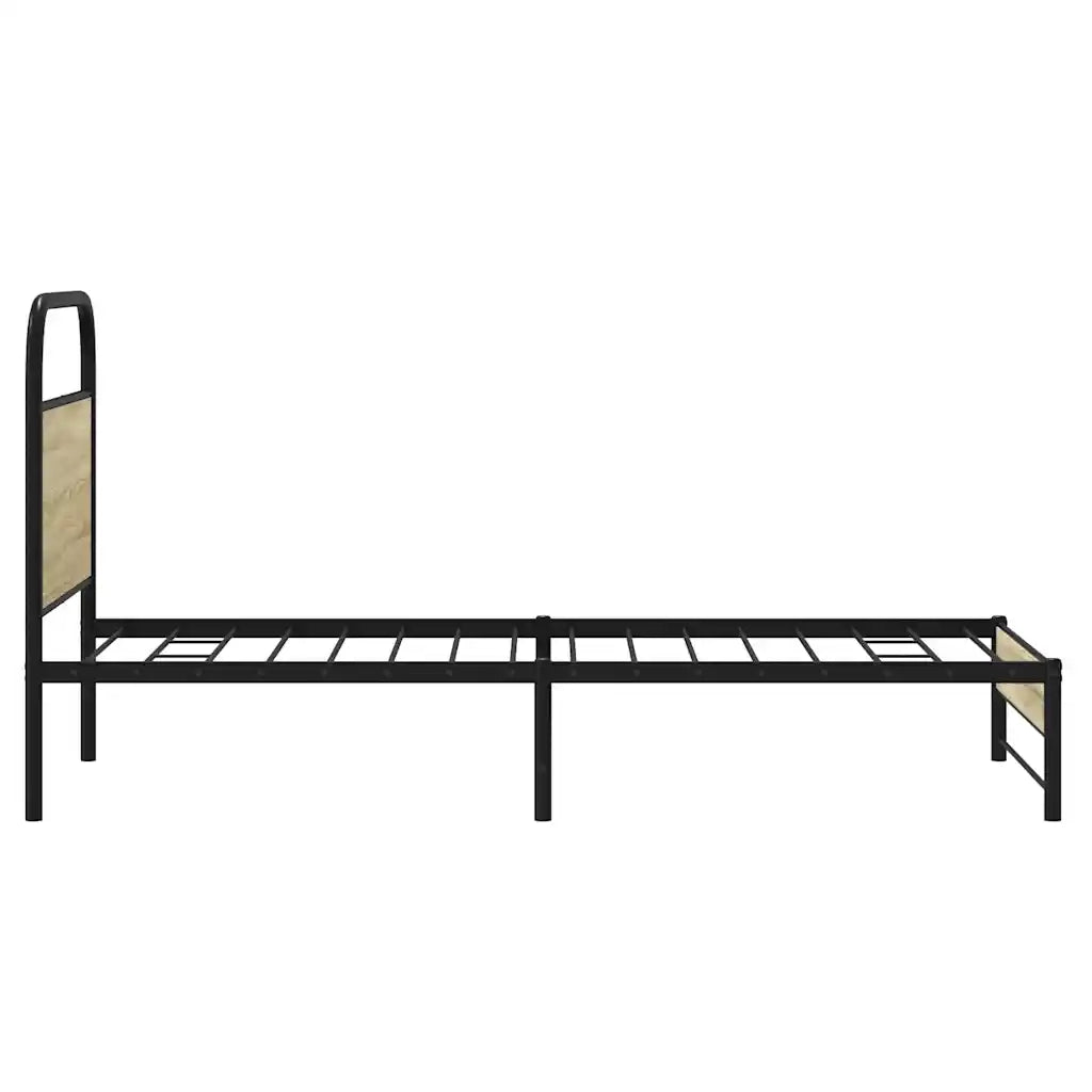 Letto singolo | Letto per adulti | Giroletto senza Materasso Rovere Sonoma 80x200 cm in Truciolato