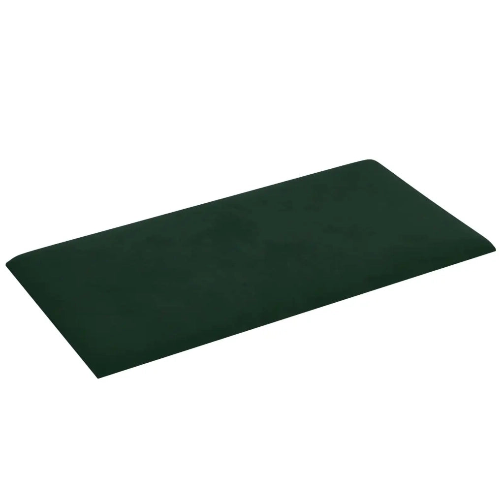 Testiera da Parete 12 pcs Verde Scuro 30 x 15 cm Velluto 42020529