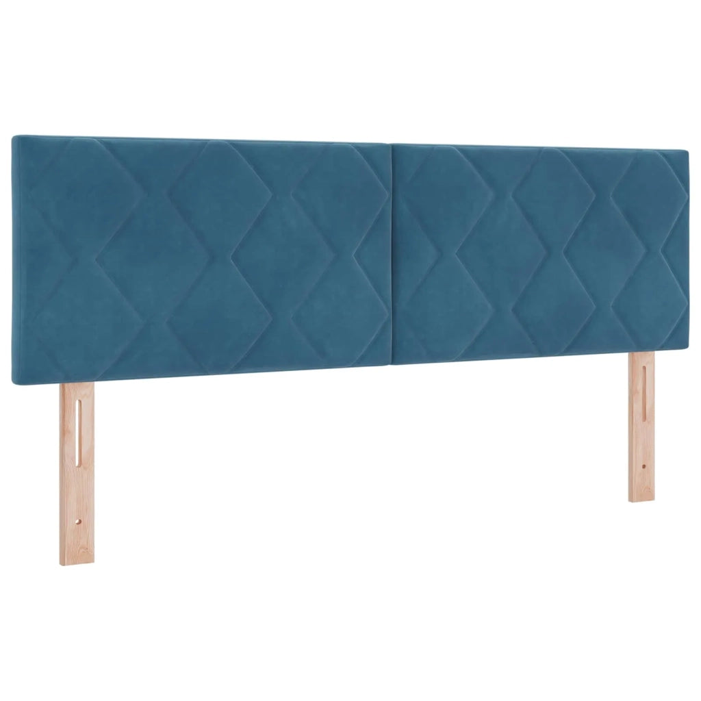 Letto ottomano con materasso 2 pz Blu Scuro Velluto 3456766