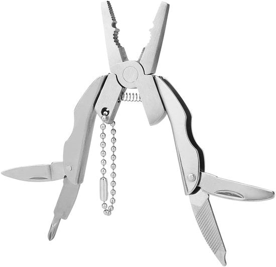 Ottimizzatore 7-in-1 - Multitool - Confezionabile - Acciaio Inossidabile - Chiave a Sgancio - Plier/Allenatore - Peso 45g - Strumento Multifunzionale
