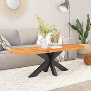 Piano Tavolo 100x50x2,5 cm Ovale in Legno Massello di Acacia 370086