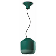 Sospensione Piccola Vintage Decò Bellota Ceramica Verde Bottiglia 1 Luce E27