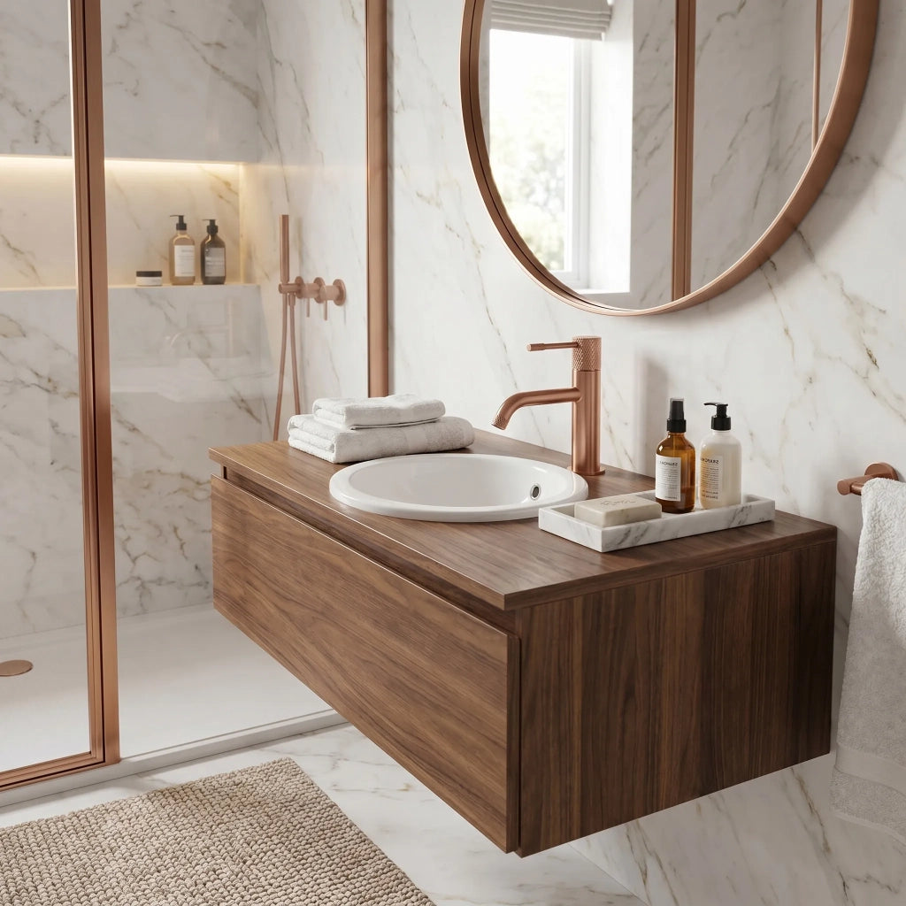 Rubinetto Da Lavabo Rea Venti Brush Copper Low