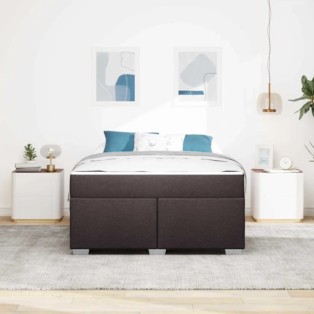 Struttura del letto Marrone Scuro 140 x 200 cm Tessuto 3399190