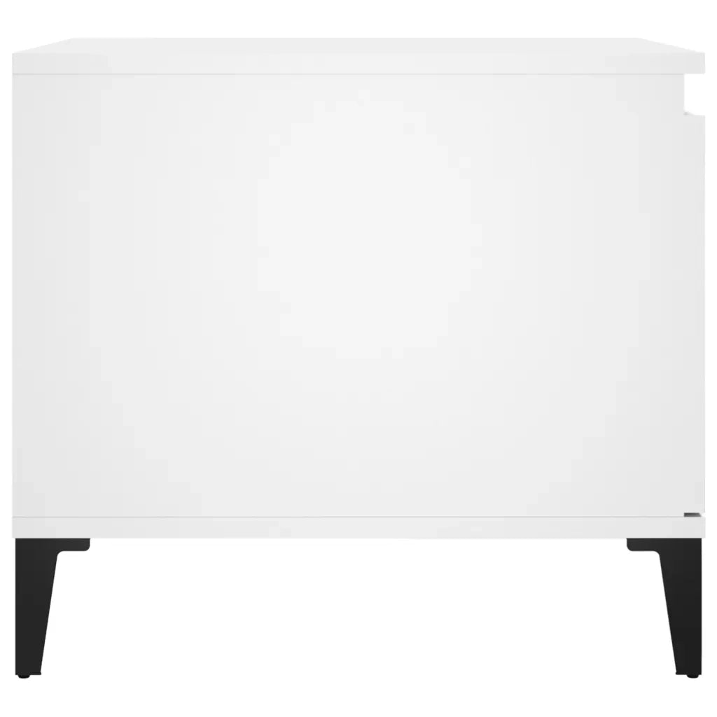 Tavolino da Salotto Bianco 100x50x45 cm in Legno Multistrato cod mxl 26109