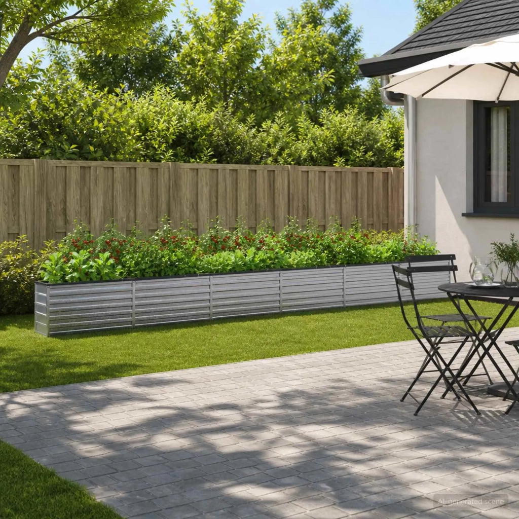 Letto rialzato da giardino Argento 600 x 40 x 55 cm 8006302