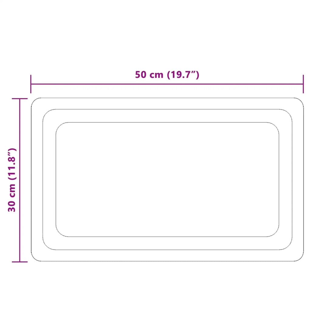 Specchio da bagno LED Trasparente 50 x 30 cm vetro temperato 42045830