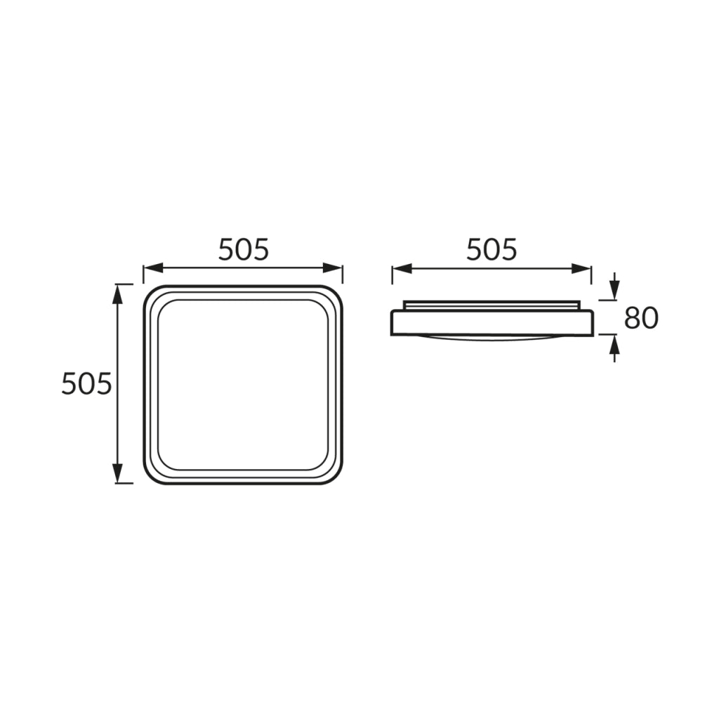 Plafoniera LED Struhm Laguna quadrata 50,5cm 48W dimmerabile