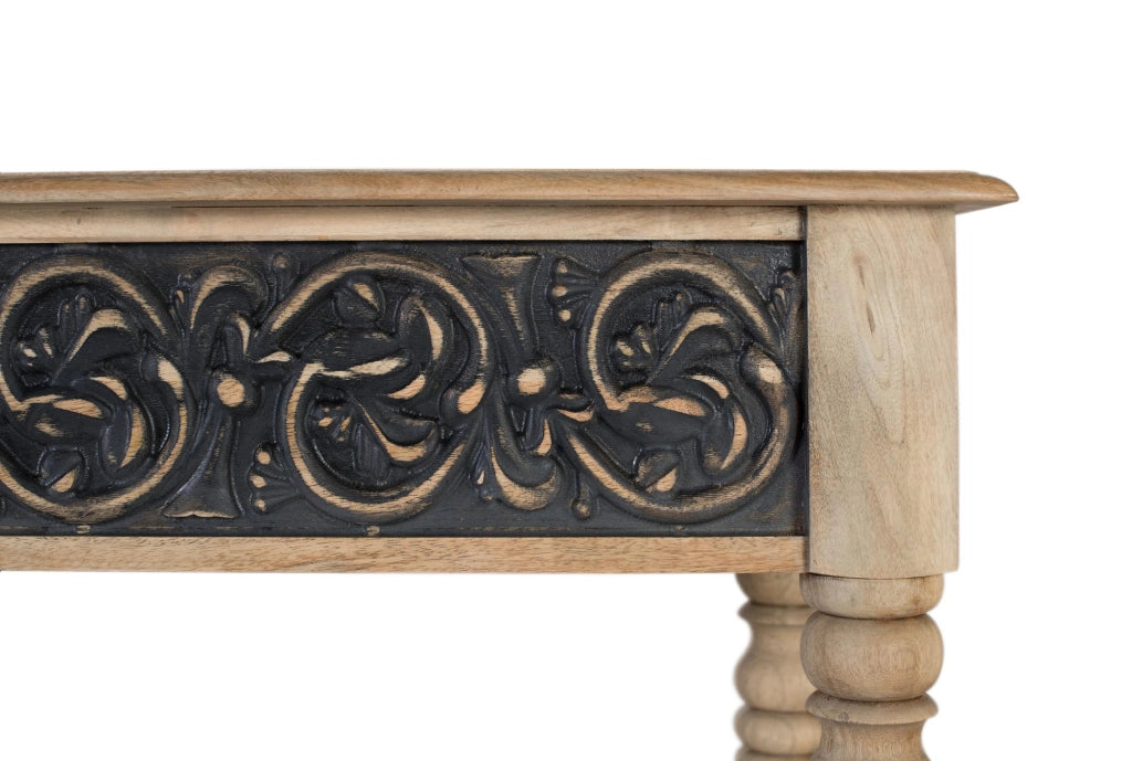 Consolle in legno di mango con design artigianale