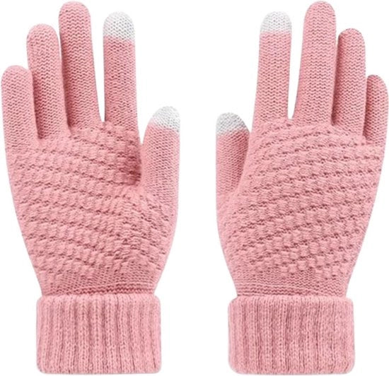 Guanti Donna - Guanto - Guanti con Schermo Tattile - Guanti Uomo - Guanti Caldi - Guanti Invernali - Guanti a Cuffie Completi - Guanti Impermeabili al Vento - Guanti Impermeabili all'Acqua - Densità - Dimensione Unica - Rosa