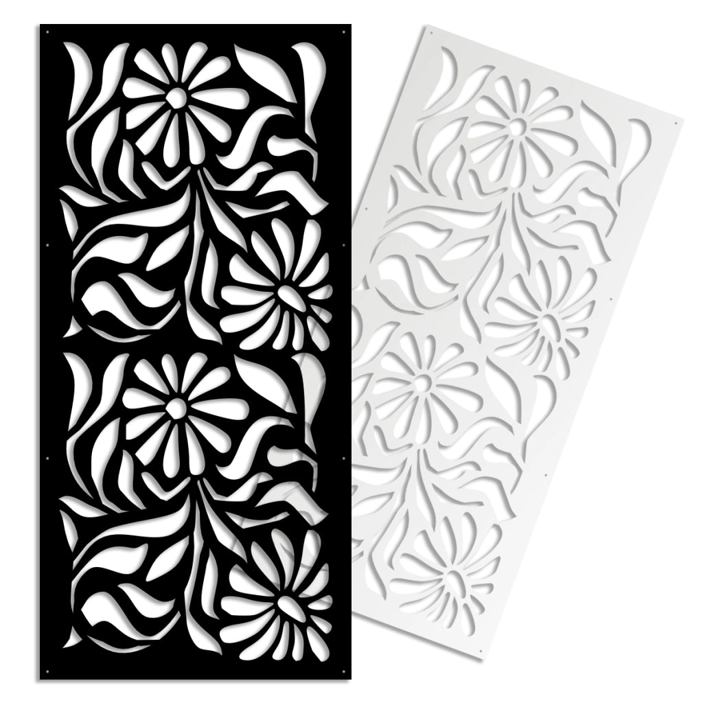 PLANTS - Pannello in PVC traforato - Parasole Misura: 50x150 cm, Colore: bianco