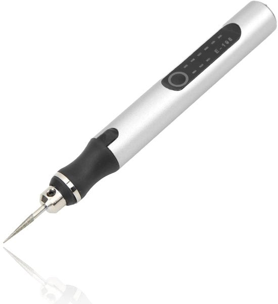 Graveerpen Draadloso 8W - Metaal - Kunststof - 3 Velocità - Batteria Lithio 300 mAh - Ricaricabile - Macchina per la Sfregiatura