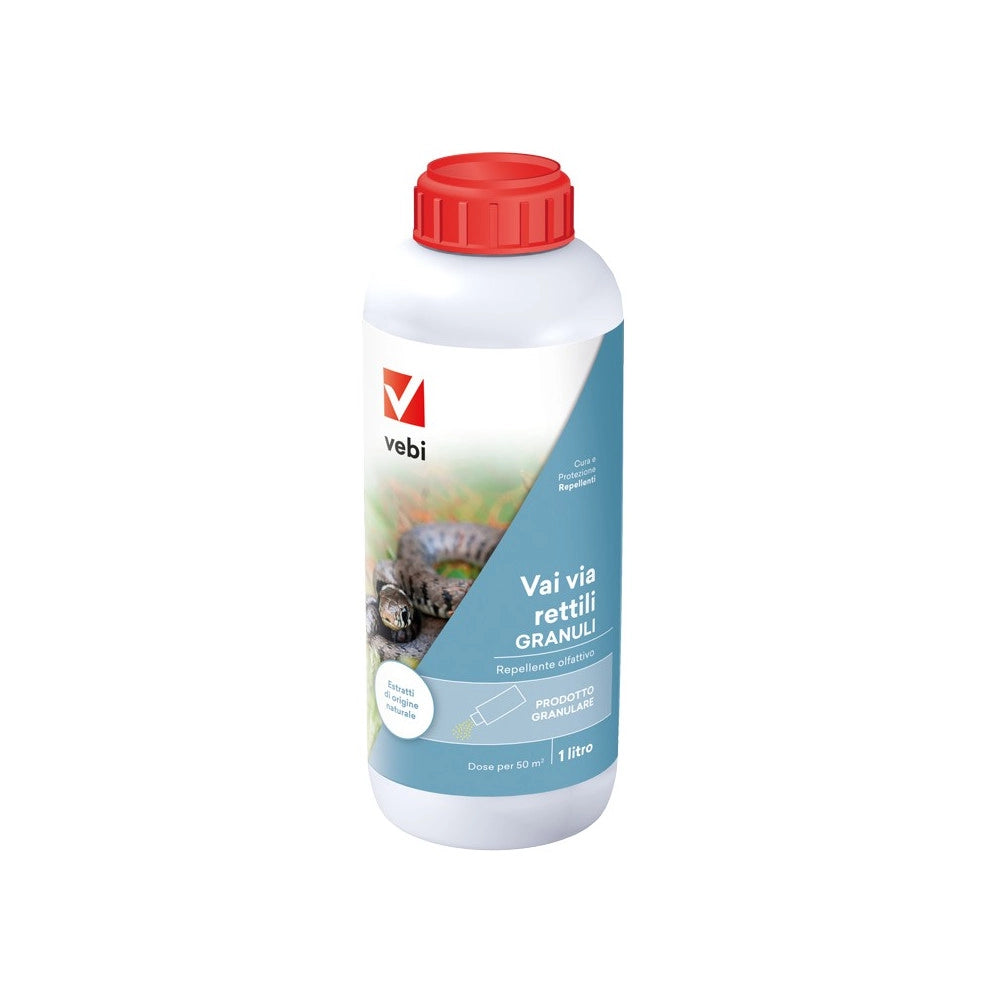 Vebi vai via rettili 1lt repellente naturale in granuli dose per 50 mq