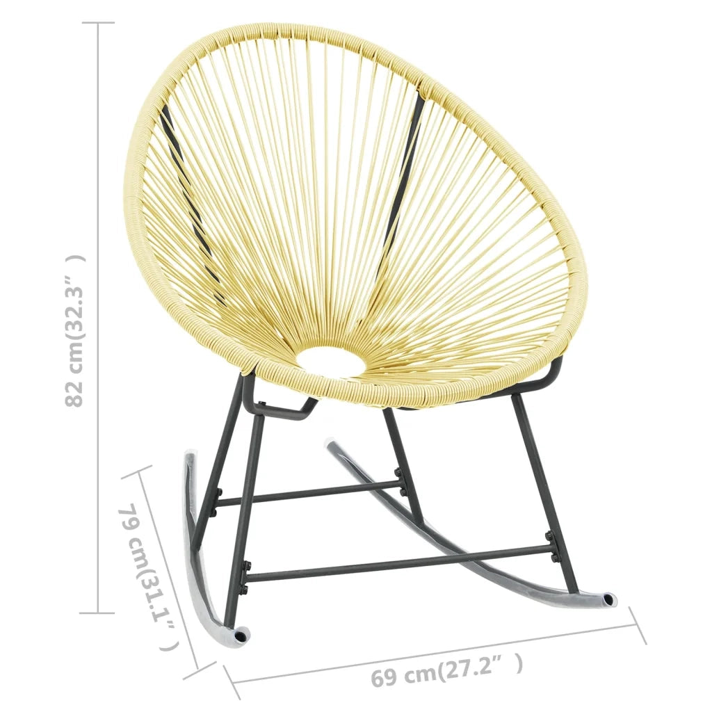 Sedia Acapulco per Giardino in Polyattan Beige 313140