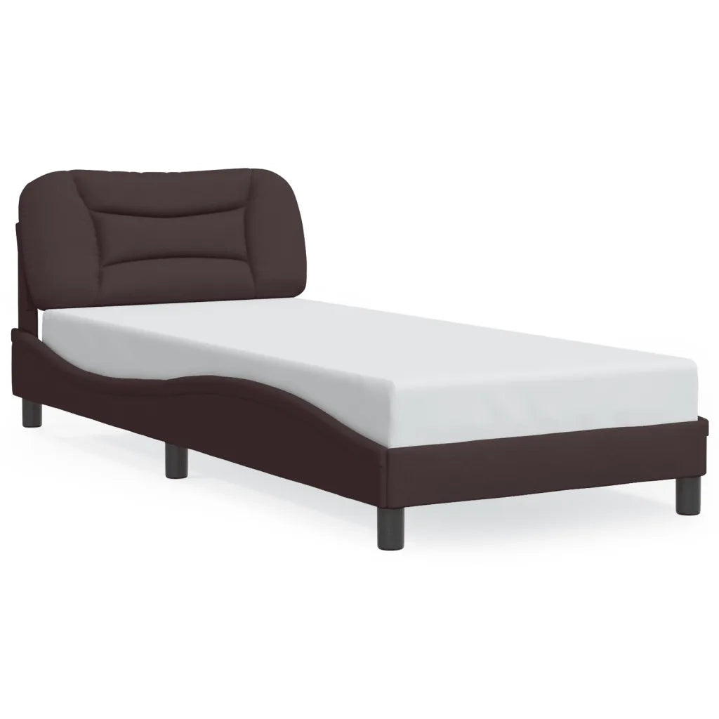 Giroletto con Luci LED Marrone Scuro 90x190 cm in Tessutocod mxl 91242
