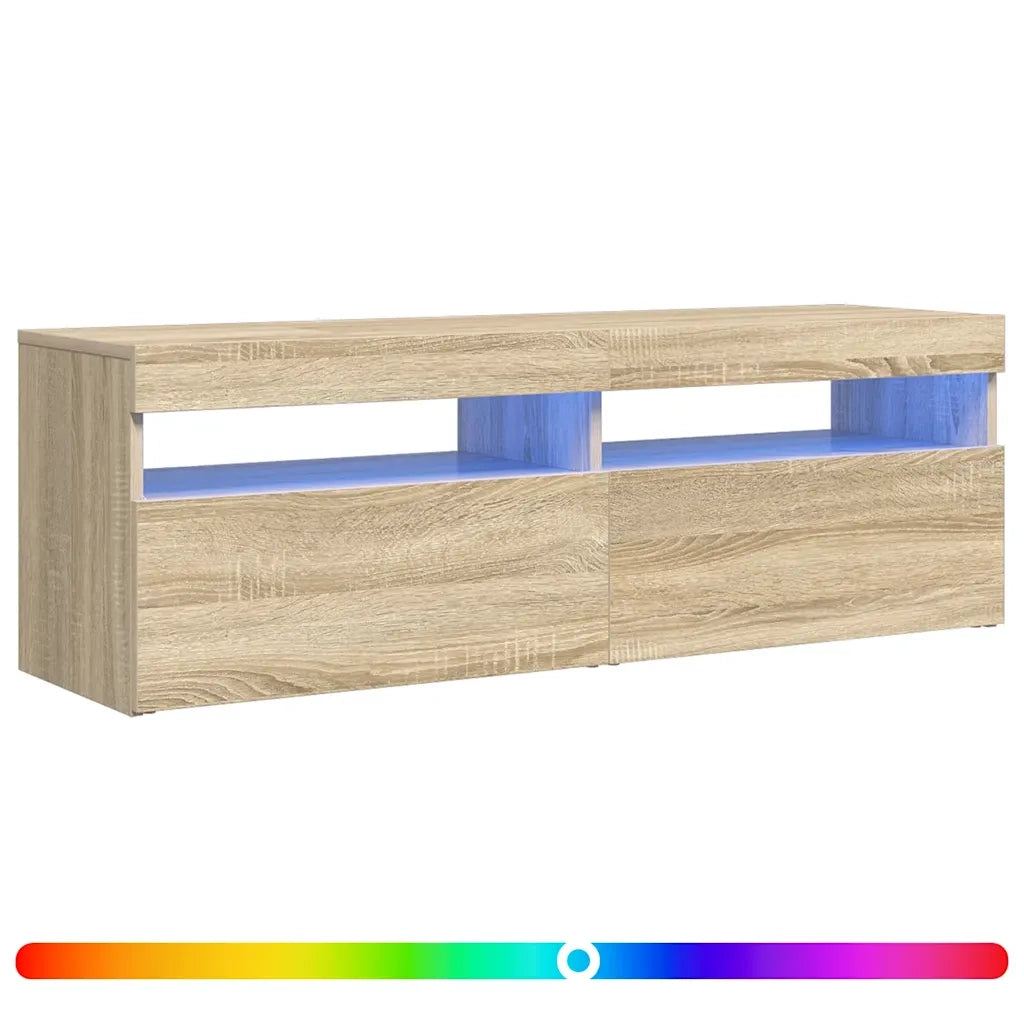Mobile Porta TV con Luci LED Rovere Sonoma 120x35x40 cm cod mxl 34051
