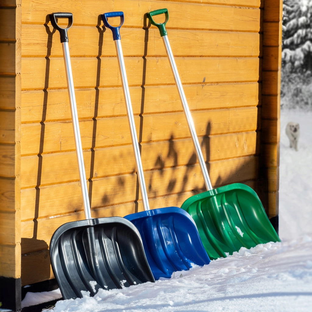 Pala da neve KADAX, pala grande per la rimozione della neve, manico in legno, raschietto manuale