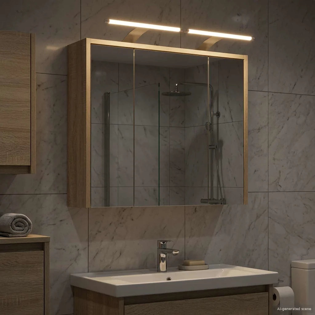 Mobiletto per specchio da bagno Rovere Sonoma