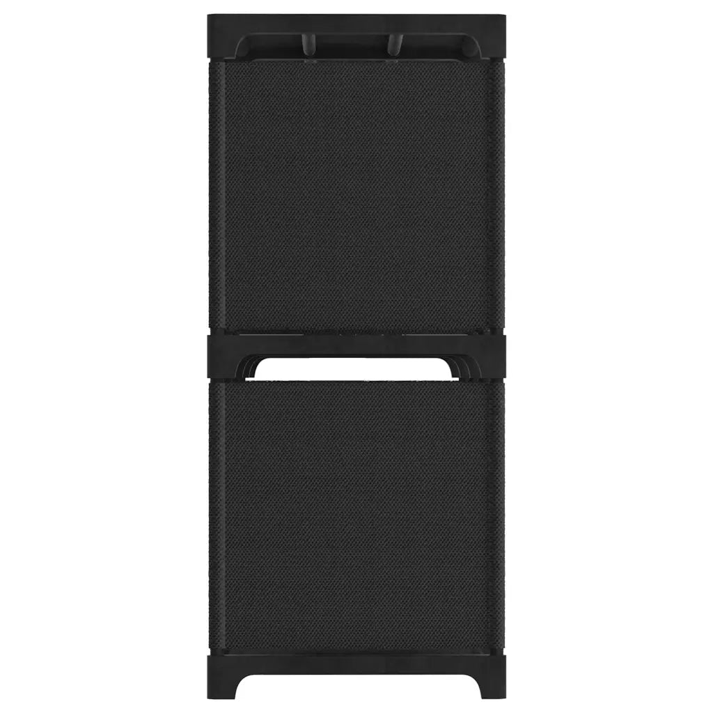 Mensola con 5 Vani a Cubo Nera 103x30x72,5 cm in Tessuto