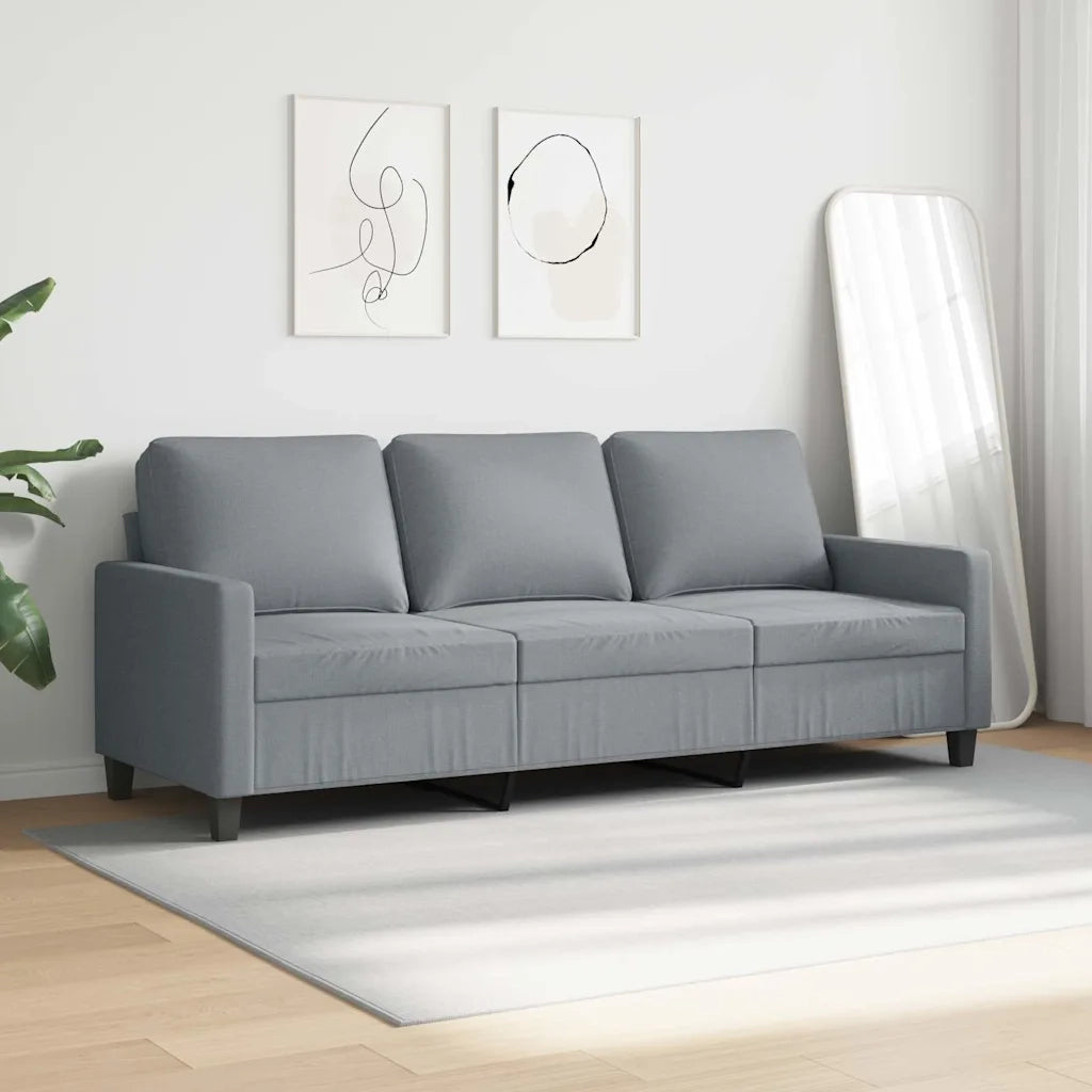 Divano a 3 Posti Grigio Chiaro 180 cm in Tessutocod mxl 82747