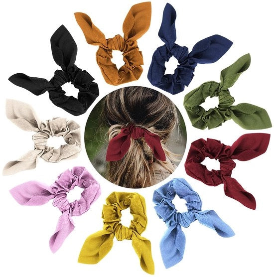 Sciarpe per capelli 9 pezzi - Strisce elastiche - Sostenibili - Cintura per capelli - Altoparlante per capelli - Adatti per donne e ragazze - Bende per capelli