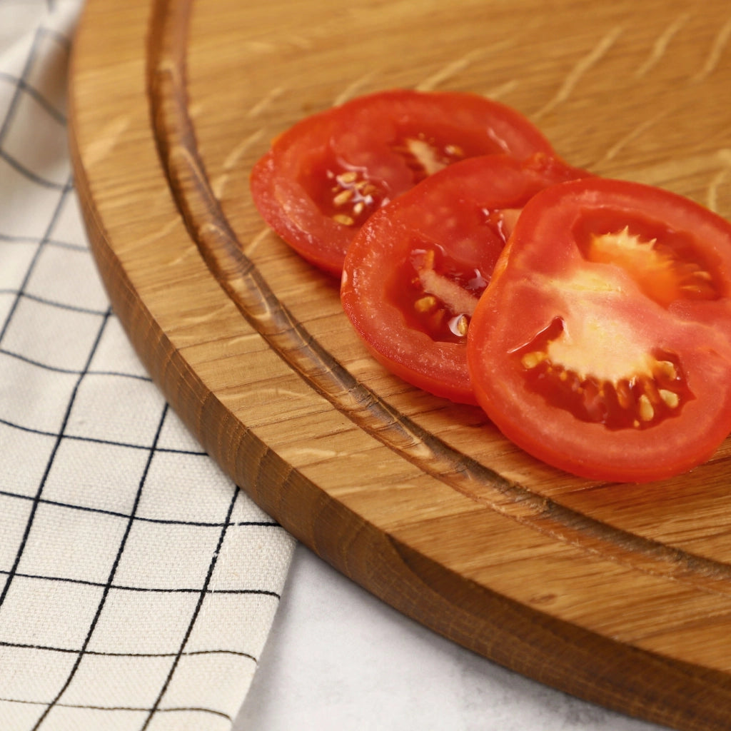 Vassoio da portata KADAX per snack, formaggi, pizze, piatto in legno, rotondo, 40 cm