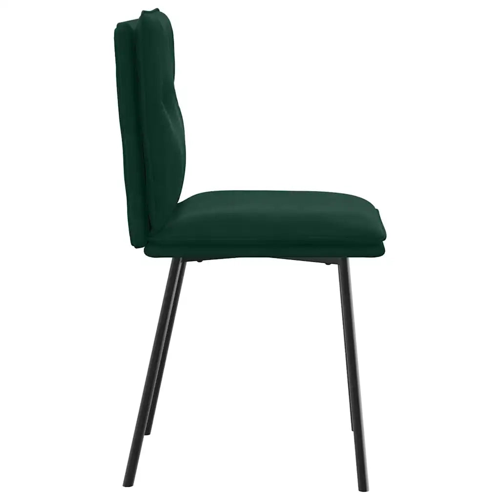 Sedie da Pranzo 2 pz Verde Scuro in Velluto 4101311