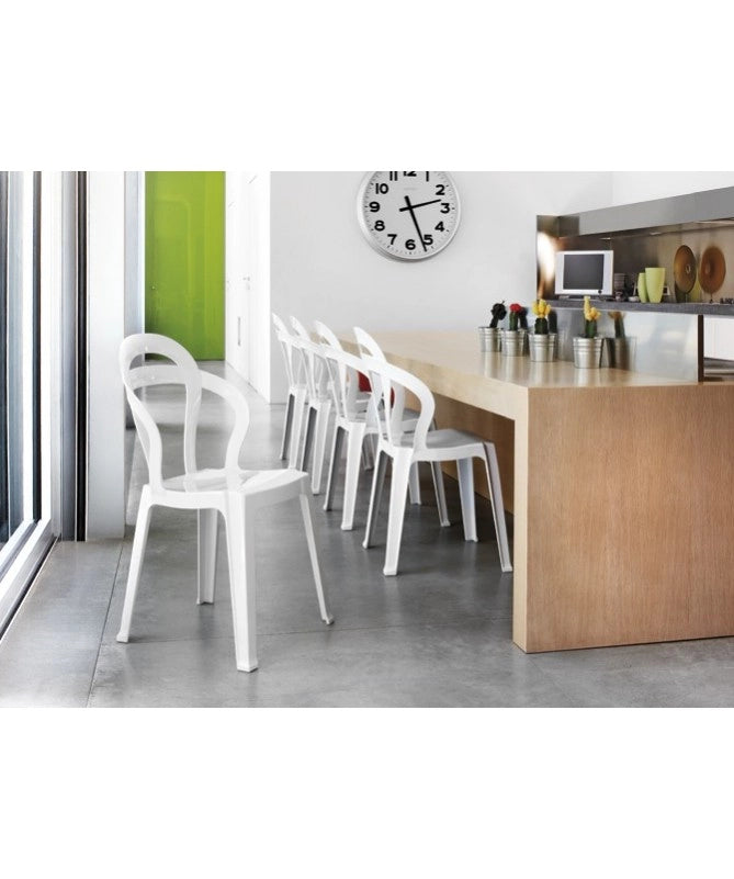 Sedia Titì set da 4 policarbonato - Made in Italy SCAB DESIGN - Bianco 310