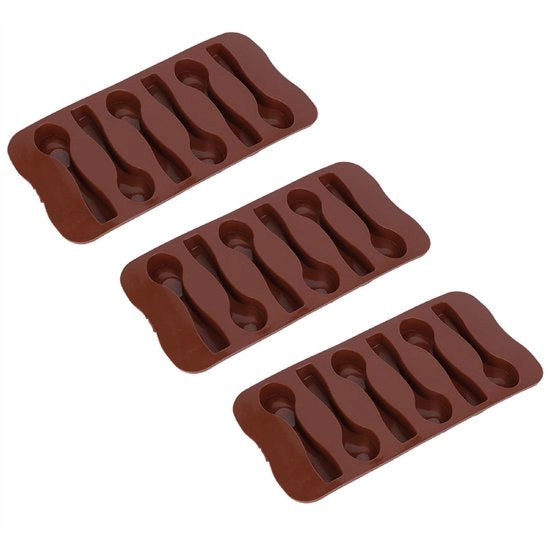 Forma per torte in silicone - Resistente e non aderente - Color kaffè - Ideale per appassionati di cucina - 3 pezzi