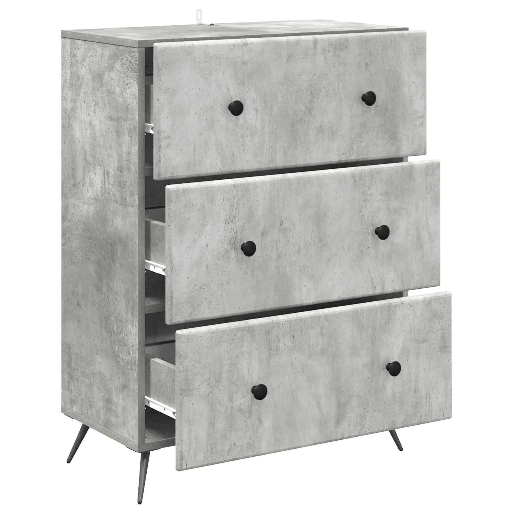 Mobile con Cassetti Grigio Cemento 66 x 34,5 x 90 cm 895528
