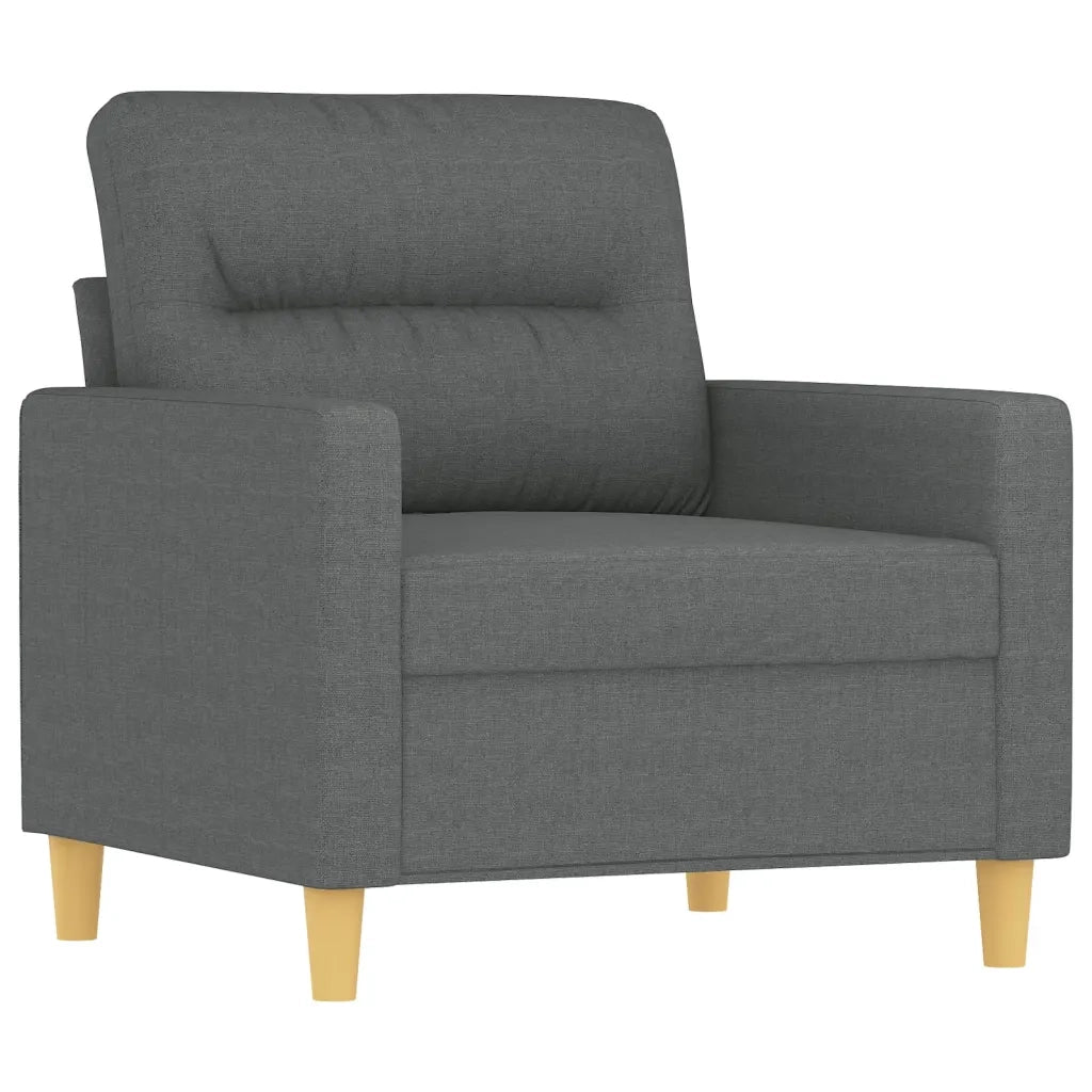 Set di Divani 4 pz con Cuscini Grigio Scuro in Tessuto 3201545