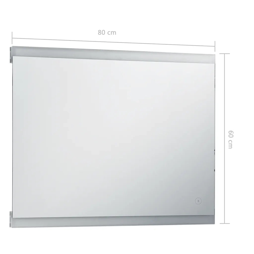 Specchio LED da Bagno con Sensore Tattile 80x60 cm 144733