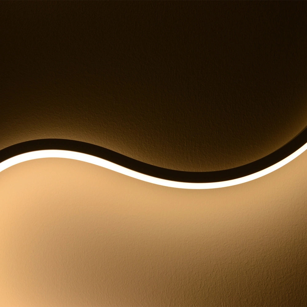 Trade Shop - Applique Da Muro Led 28w Design A Serpente Bianco Tonalità Luce 3in1 2240lm E69-b3c -