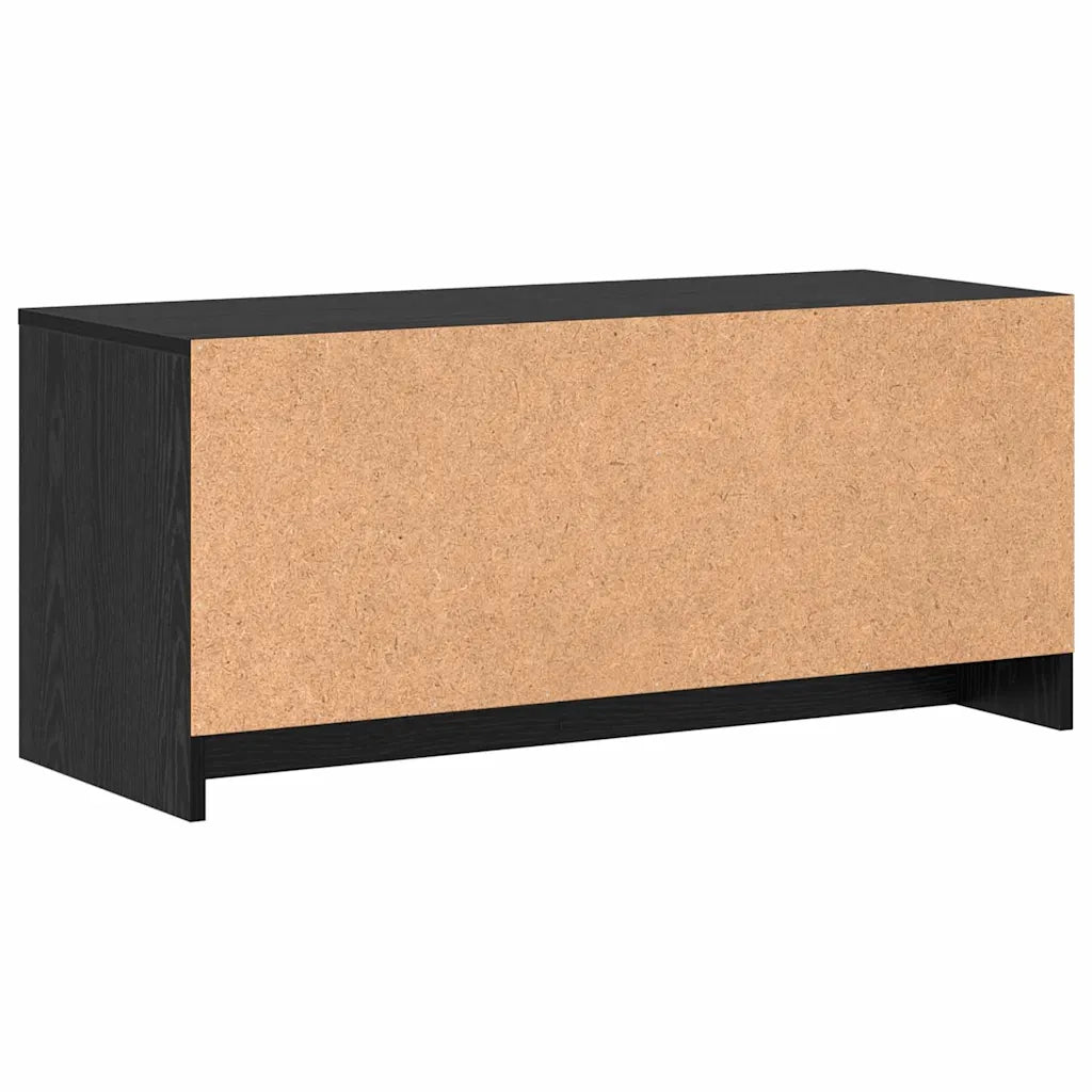 Set mobile TV-Credenza per TV Rovere Nero 90 x 35 x 40 cm Legno multistrato
