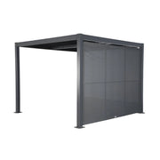Pergola bioclimatica 3x3m in alluminio e acciaio  + tenda 3m,