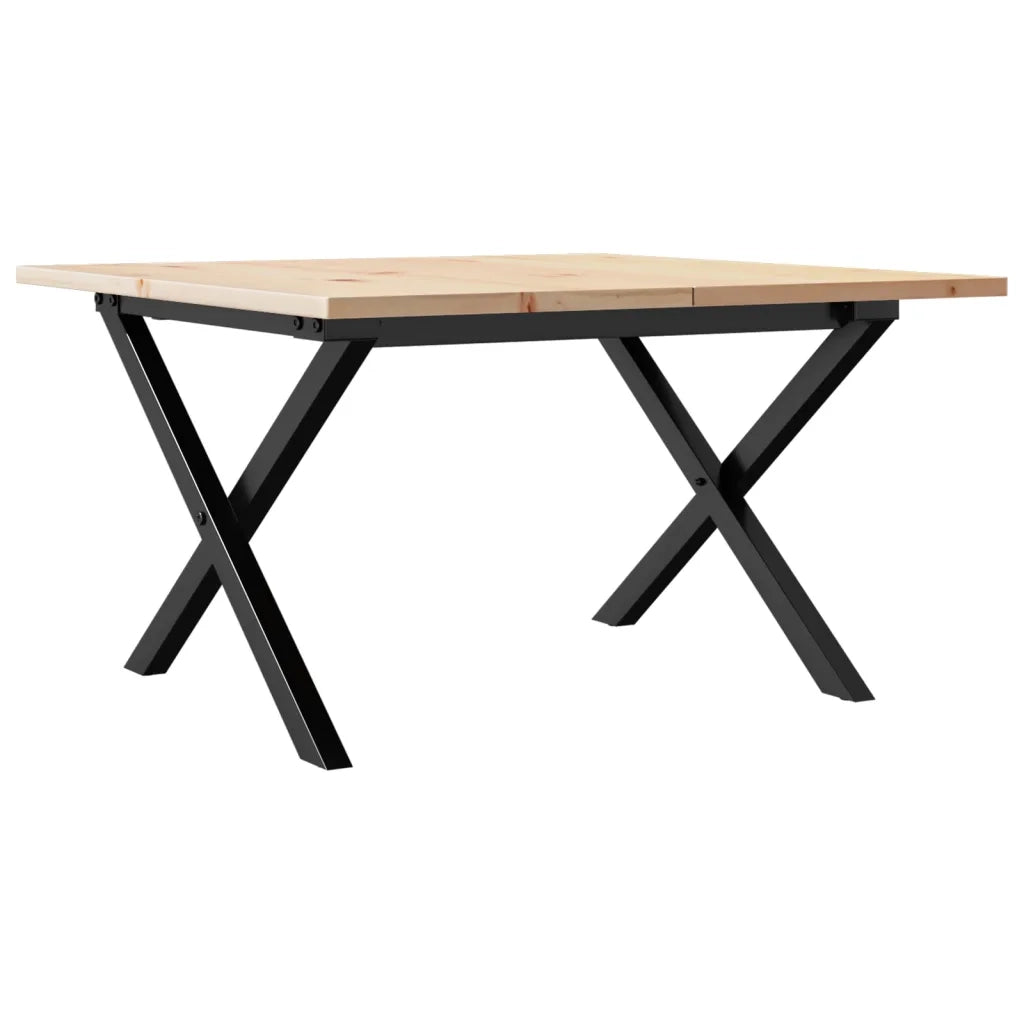 Tavolino da salotto | Tavolino da caff¨¨ | Tavolino da Soggiorno Telaio a X 60x60x40 cm Legno Pino e Acciaio