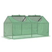 EasyComfort Serra da Giardino con Copertura in PE, Picchetti e Bordi Estesi, 120x60x60cm, Verde