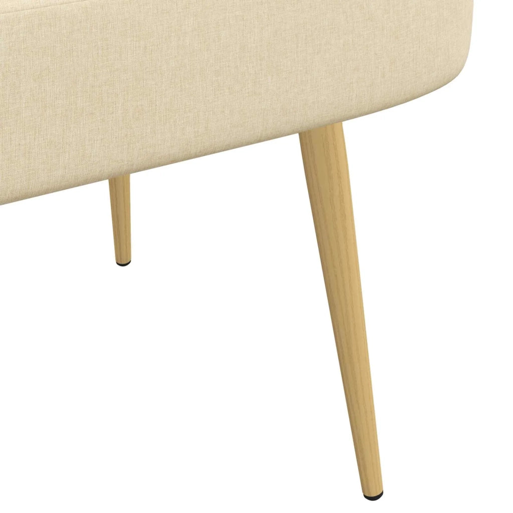 Panchina imbottita con schienale Crema 110 x 60 x 76 cm