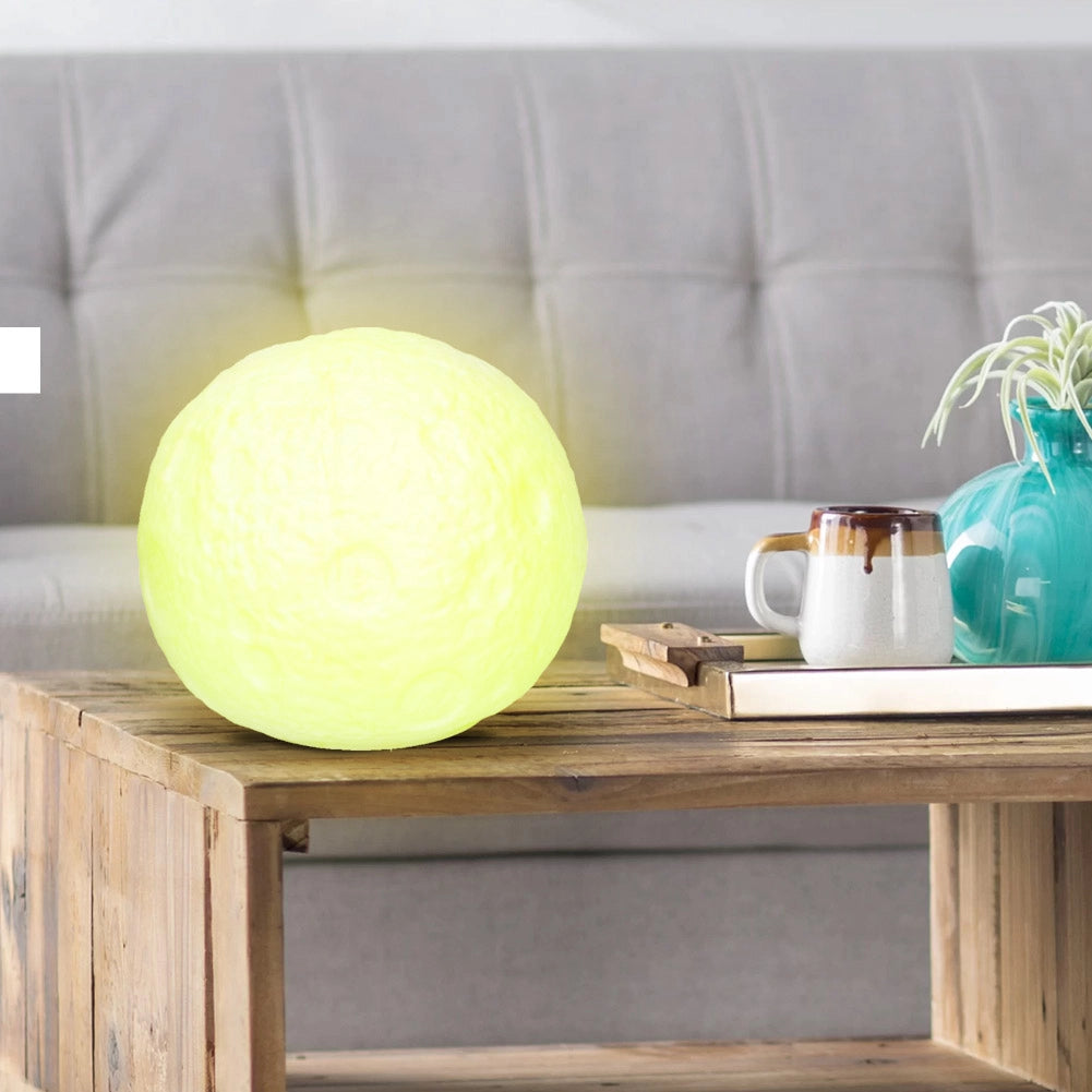 Lampada da Tavolo Luna Luce LED RGB con Telecomando Moon Lamp 11,5cm a Batteria