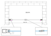 Porta doccia vetro 6 mm apertura battente saloon dentro e fuori Altezza 190 Regolabile 85-88
