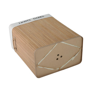 EASYCOMFORT  Cesta Portabiancheria in Bambù con Coperchio e Fodera Rimovibile, Naturale, 52x32x63cm