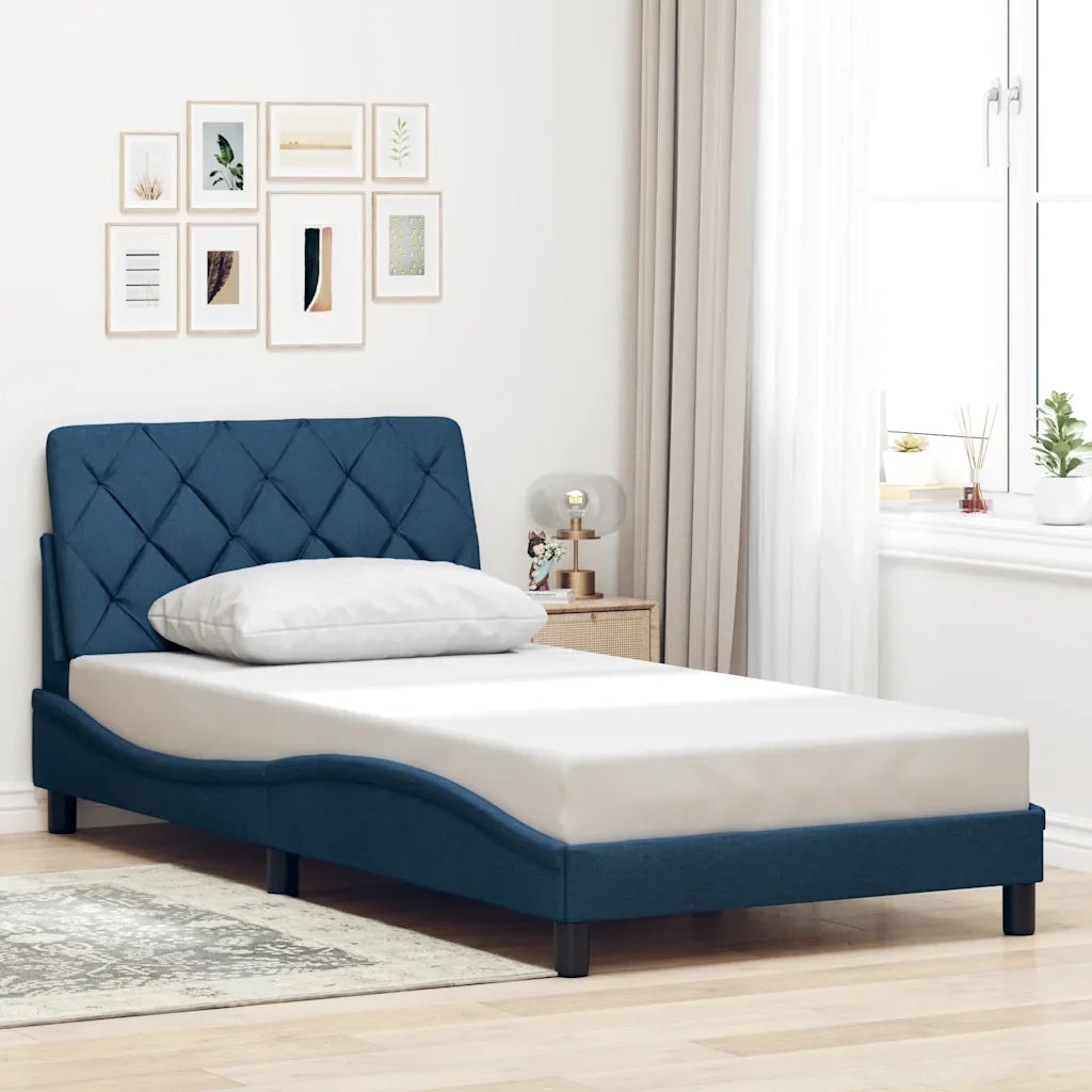 Giroletto senza Materasso Blu 100x200 cm in Tessuto 3310586