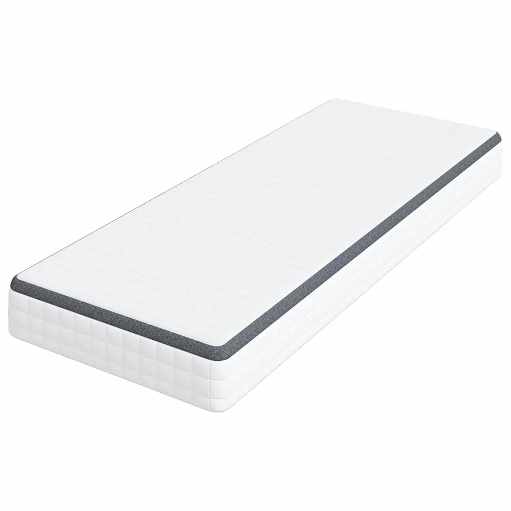 Materasso Bianco e Grigio 80 x 200 cm Molla Bonell 4106437