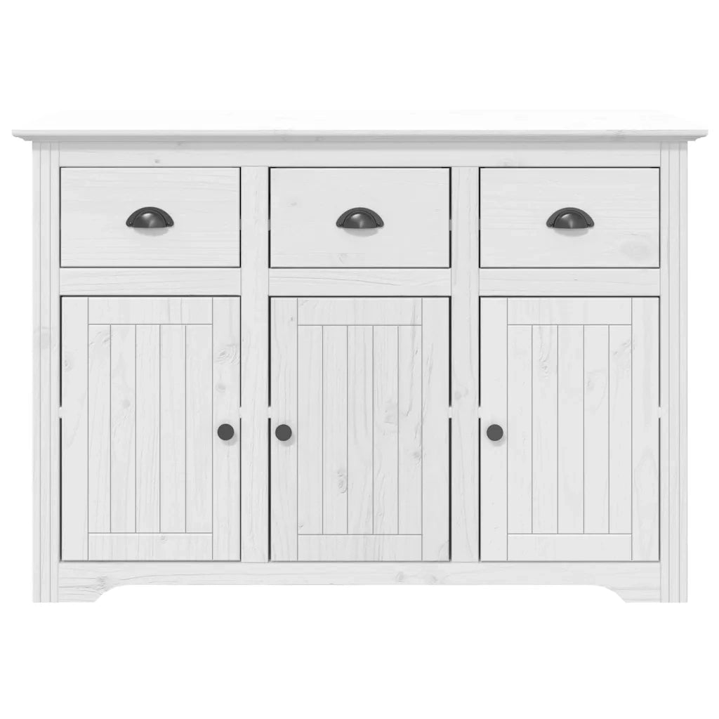 Credenza BODO 115,5x44x80 cm in Legno Massello di Pino Bianco 355065
