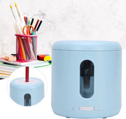 Puntenslijper elettrico - Sfoglia matite per diametri 6-8 mm - con contenitore di raccolta - sfoglia matite elettrico USB o batterie - per scuola, ufficio e casa - colore blu