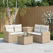 Set di divani 6 pz Beige e Bianco Crema 3447414