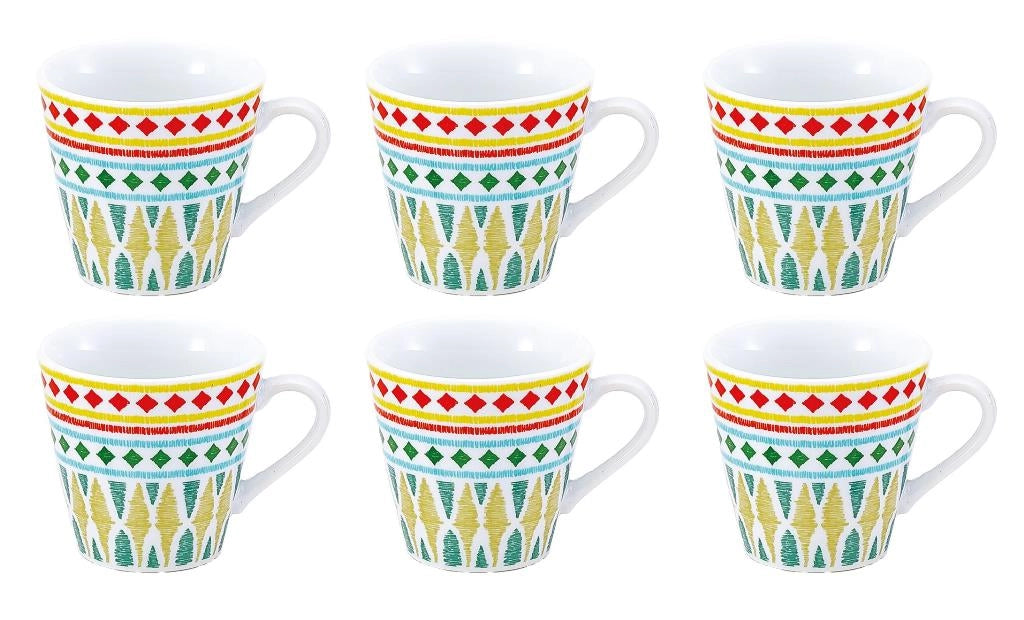 Set 6 Tazzine Caffè in Ceramica Senza Piattini Grace