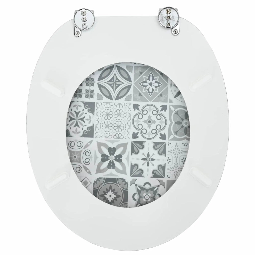Sedile per toilette con chiusura morbida Grigio 44 x 38 cm 42027202